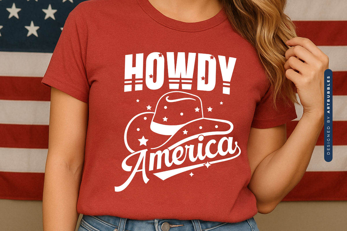 Howdy America - Cute 4th of July SVG Tshirt Mockup Image.jpg