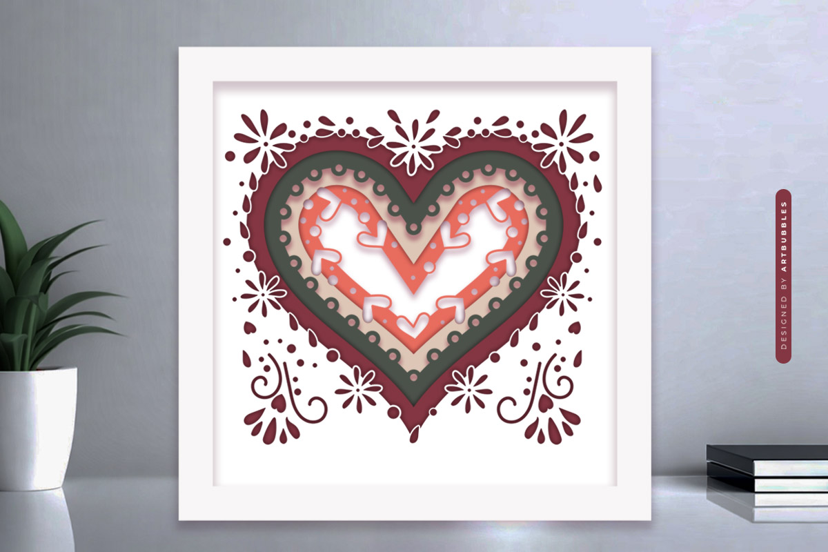 Layered Valentine Heart Shadow Box SVG Image 4.jpg
