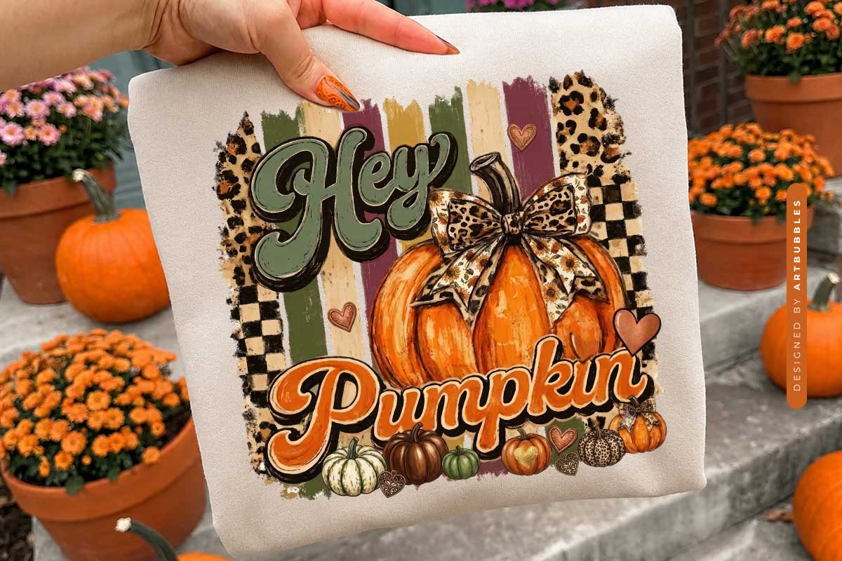 Hey Pumpkin - Stripe Coquette Fall PNG Design Tote Mockup Image.jpg