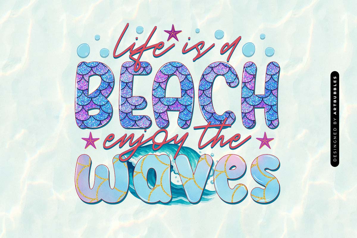 Life is a Beach Enjoy the Waves - Summer PNG Sublimation Image.jpg