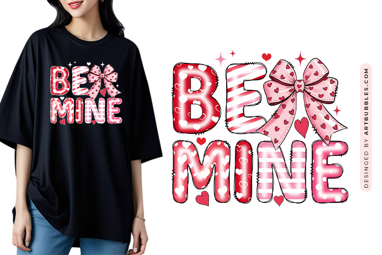 Be Mine - Coquette Valentine's Day Sublimation Image.jpg