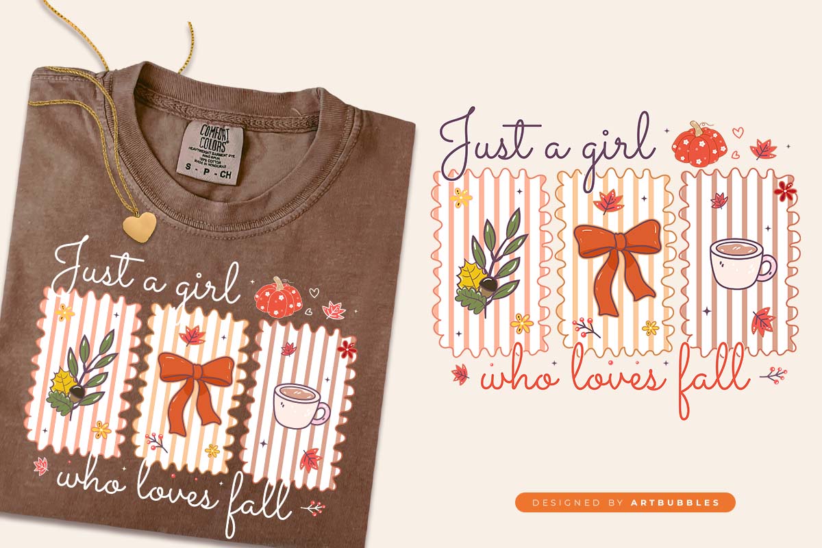 Preppy Just a Girl Who Loves Fall Sublimation