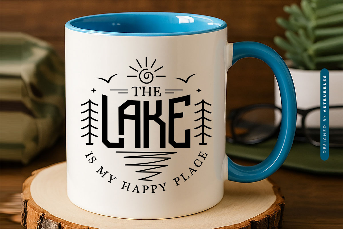 The Lake is My Happy Place SVG Cut File Mug Mockup Image.jpg