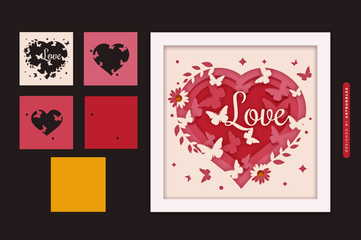 Layered Heart Valentine Love Shadow Box SVG Image 2.jpg