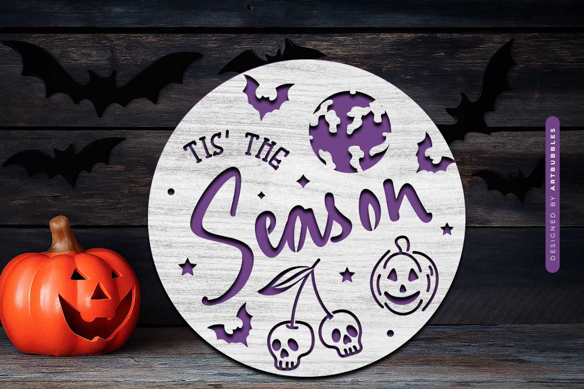 Tis the Season - Halloween Door Hanger SVG Glowforge Image 3.jpg