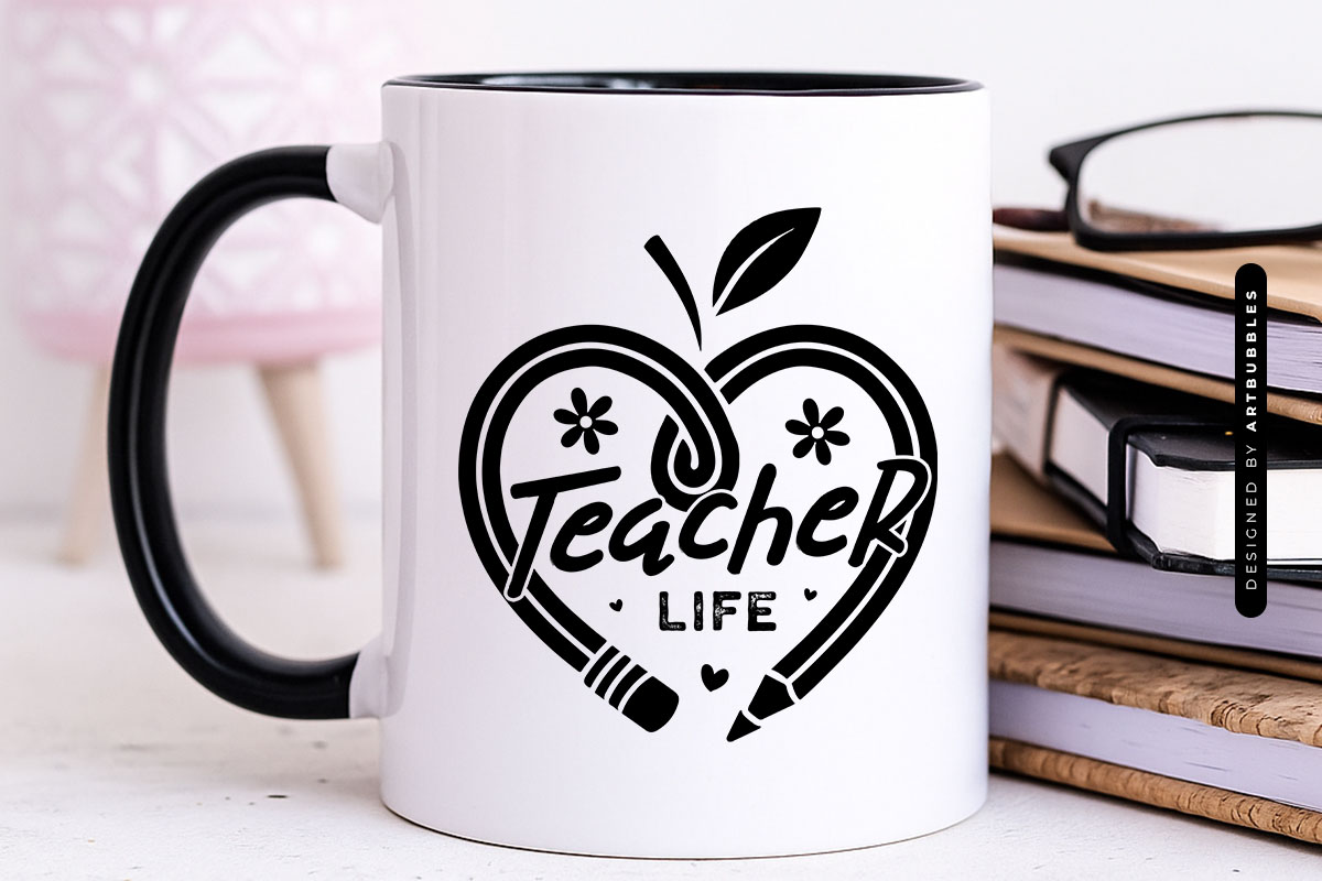 Floral Teacher Life SVG Cut File Mug Mockup Image.jpg