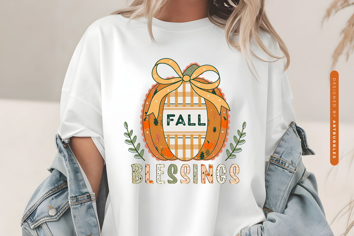 Preppy Fall Blessings Coquette Sublimation Shirt Mockup Image.jpg
