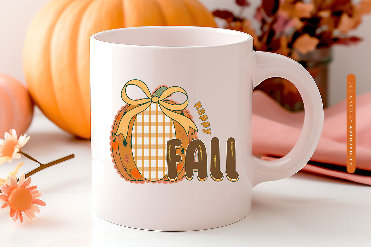Preppy Happy Fall Coquette Bow Sublimation Mug Mockup Image.jpg