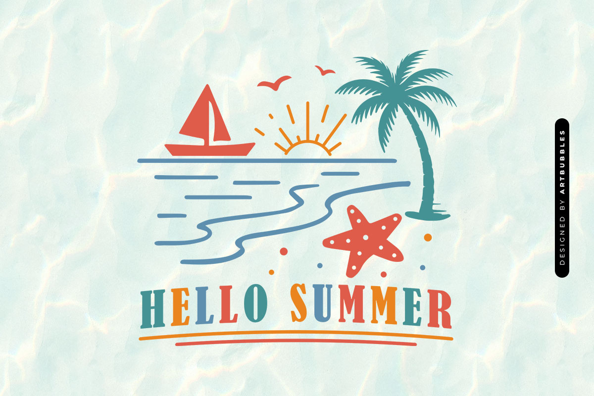 Hello Summer SVG for Cricut and Silhouette Image.jpg