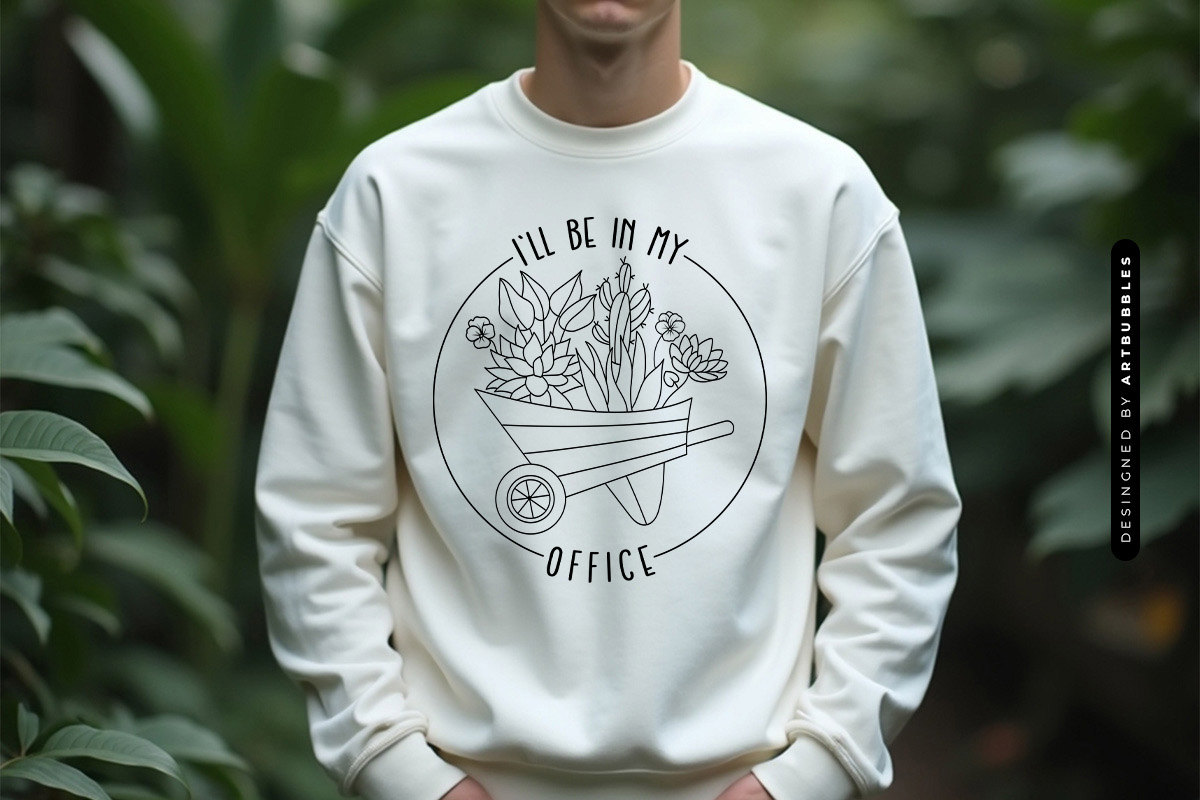 I'll be in My Office - Plant Outline SVG