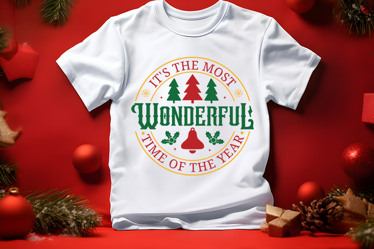 Wonderful Time of the Year - Free Christmas SVG Shirt Mockup Image.jpg