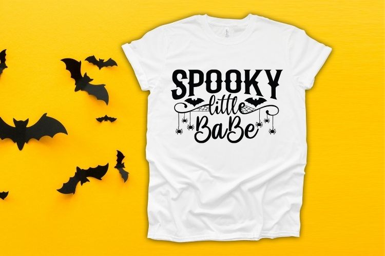 Spooky Little Babe - Halloween SVG File Shirt Mockup Image.jpg