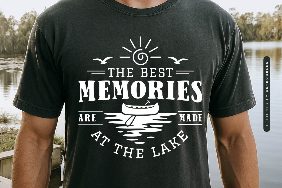 The Best Memories are Made at the Lake SVG Tshirt Mockup Image.jpg