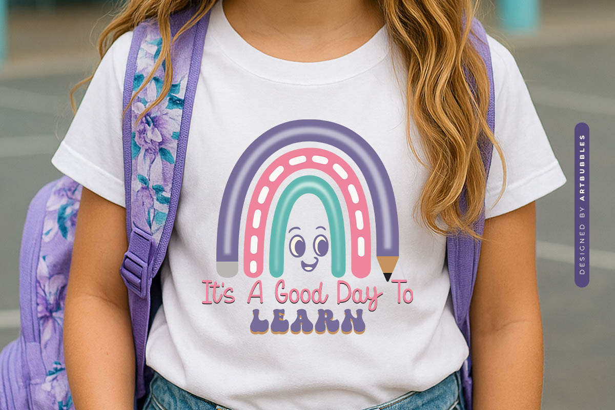 It's A Good Day To Learn - Back to School Sublimation Retro Shirt Mockup Image.jpg