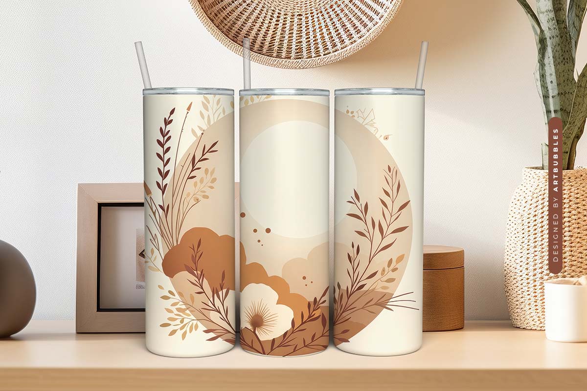 Boho 20oz Skinny Tumbler Wrap PNG Sublimation Image 2.jpg