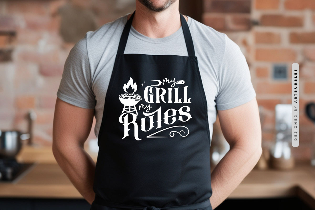 My Grill My Rules SVG Design Apron Mockup Image.jpg