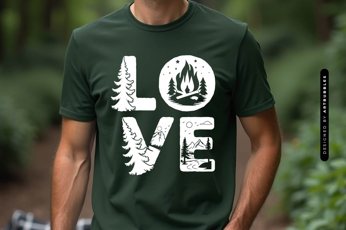 Love - Camping SVG for Cricut T-shirt Mockup Image.jpg