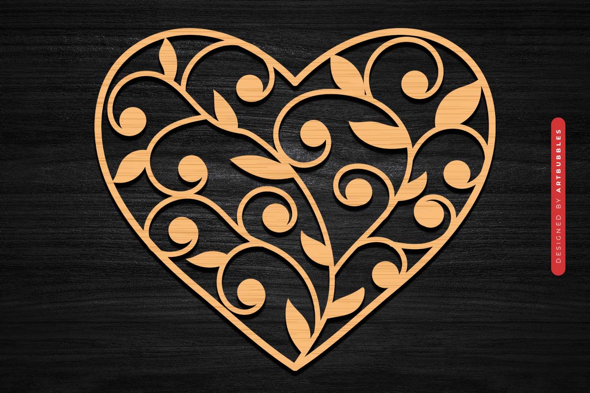 Swirls Heart Valentine's Day Laser Cut SVG Image.jpg