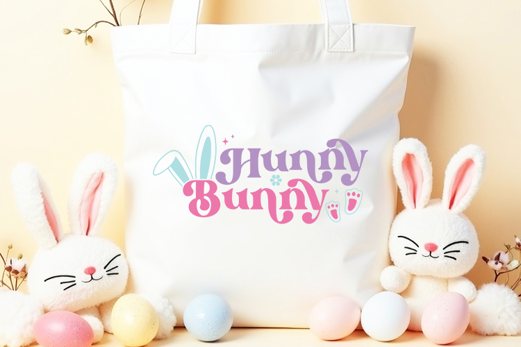 Hunny Bunny - Easter SVG File for Cricut Tote Mockup Image.jpg