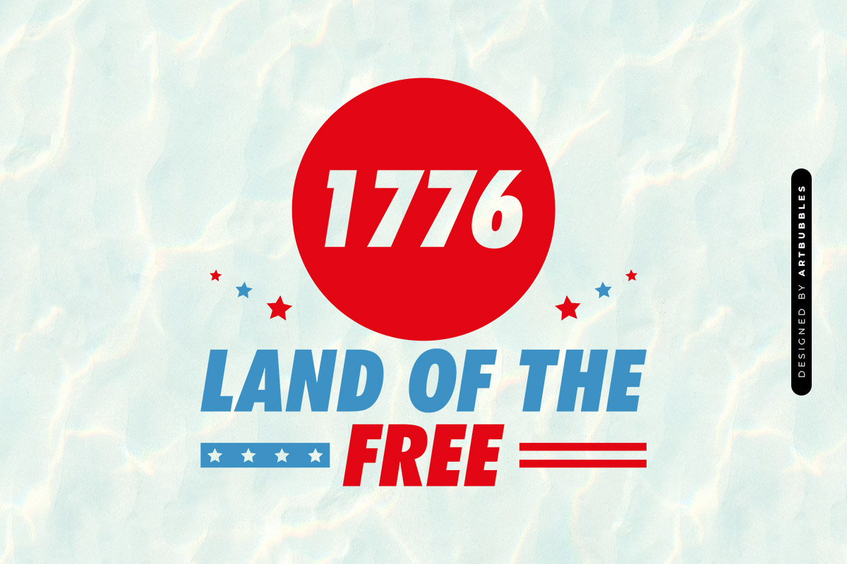 1776 Land of the Free - 4th of July SVG Image.jpg
