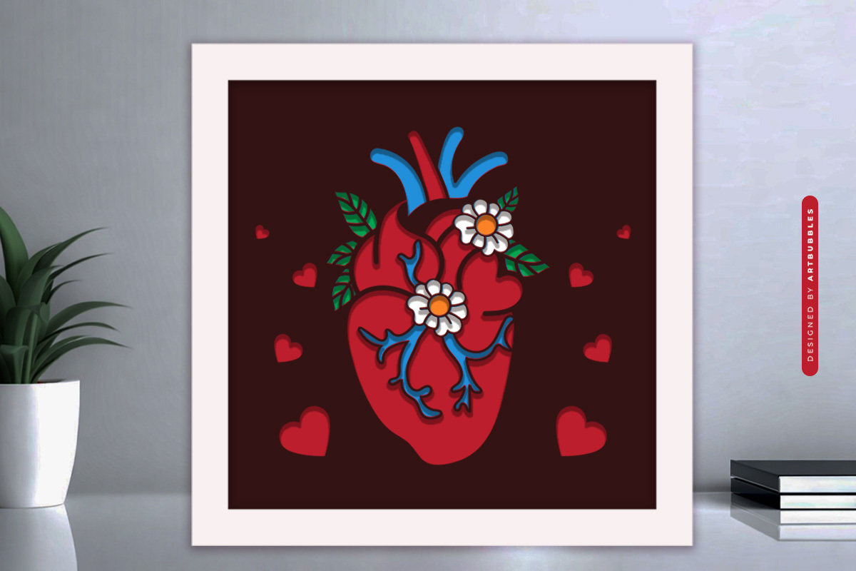 Floral Heart Valentine's Day Shadow Box SVG Image 3.jpg