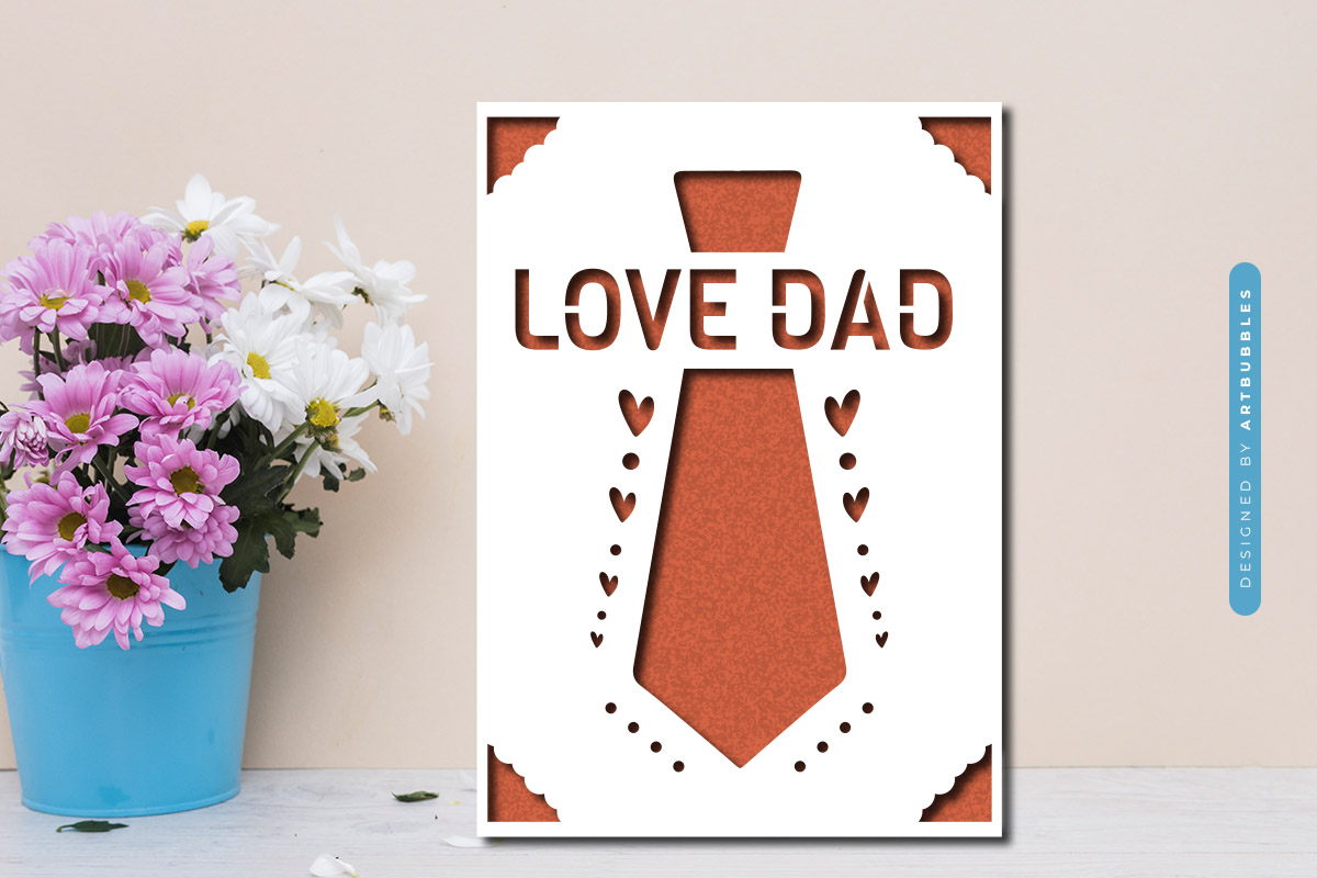 Love Dad Fathers Day Card Paper Cut SVG Image.jpg