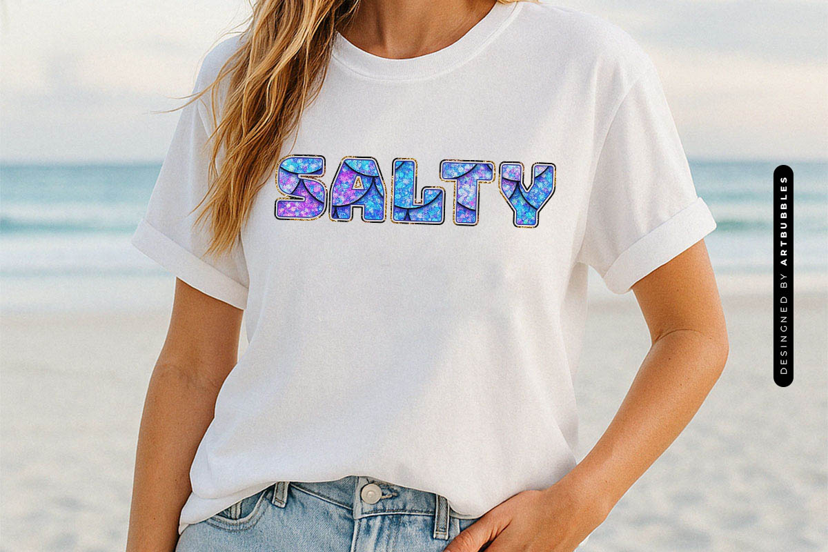 Salty - Summer Sublimation Transfer Design Tshirt Mockup Image.jpg