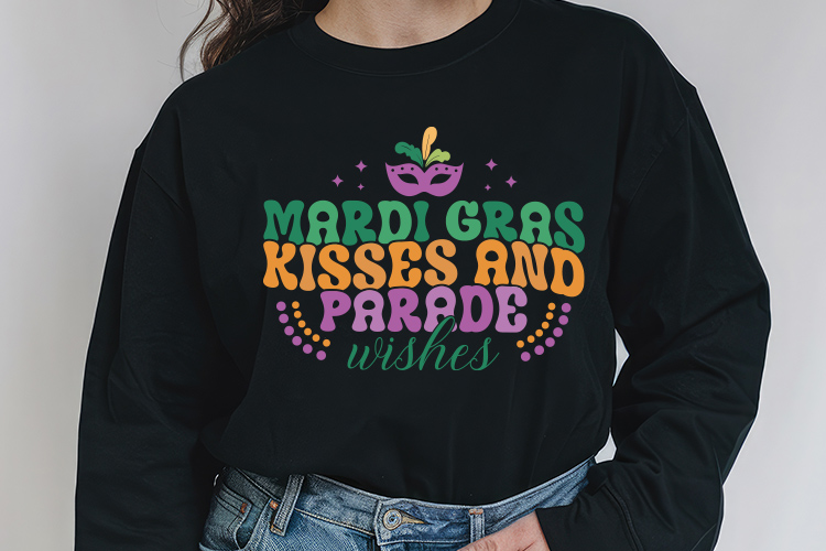 Mardi Gras Kisses and Parade Wishes SVG Sweatshirt Mockup Image.jpg