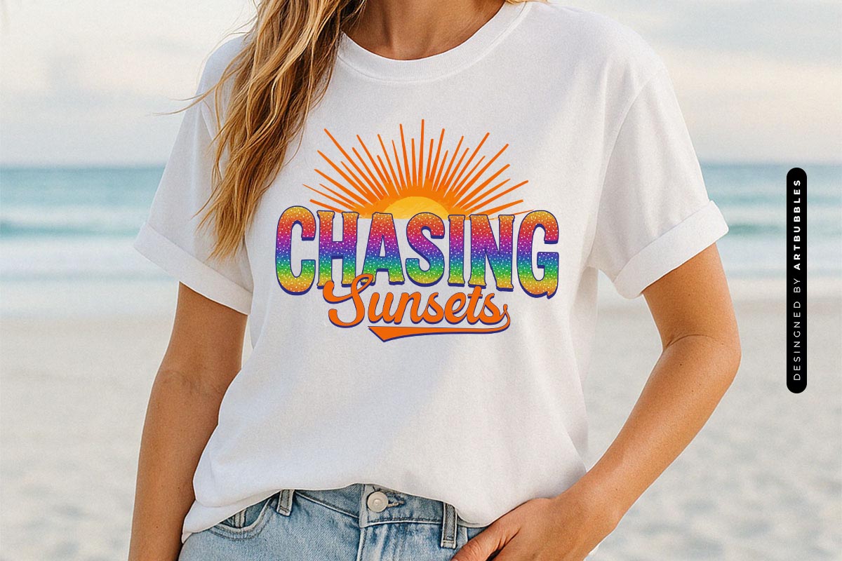 Chasing Sunsets - Summer Sublimation Design Shirt Mockup Image.jpg