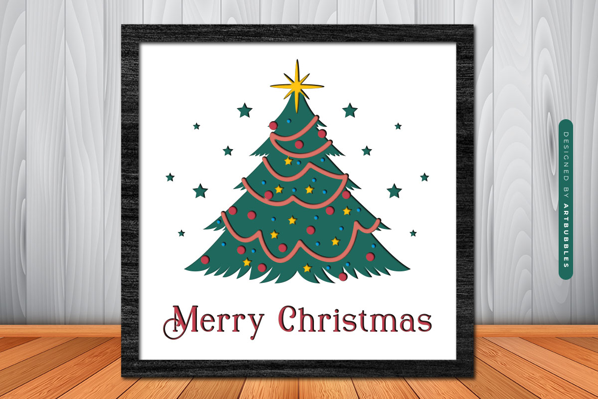 Layered Merry Christmas Tree Shadow Box SVG Image 3.jpg