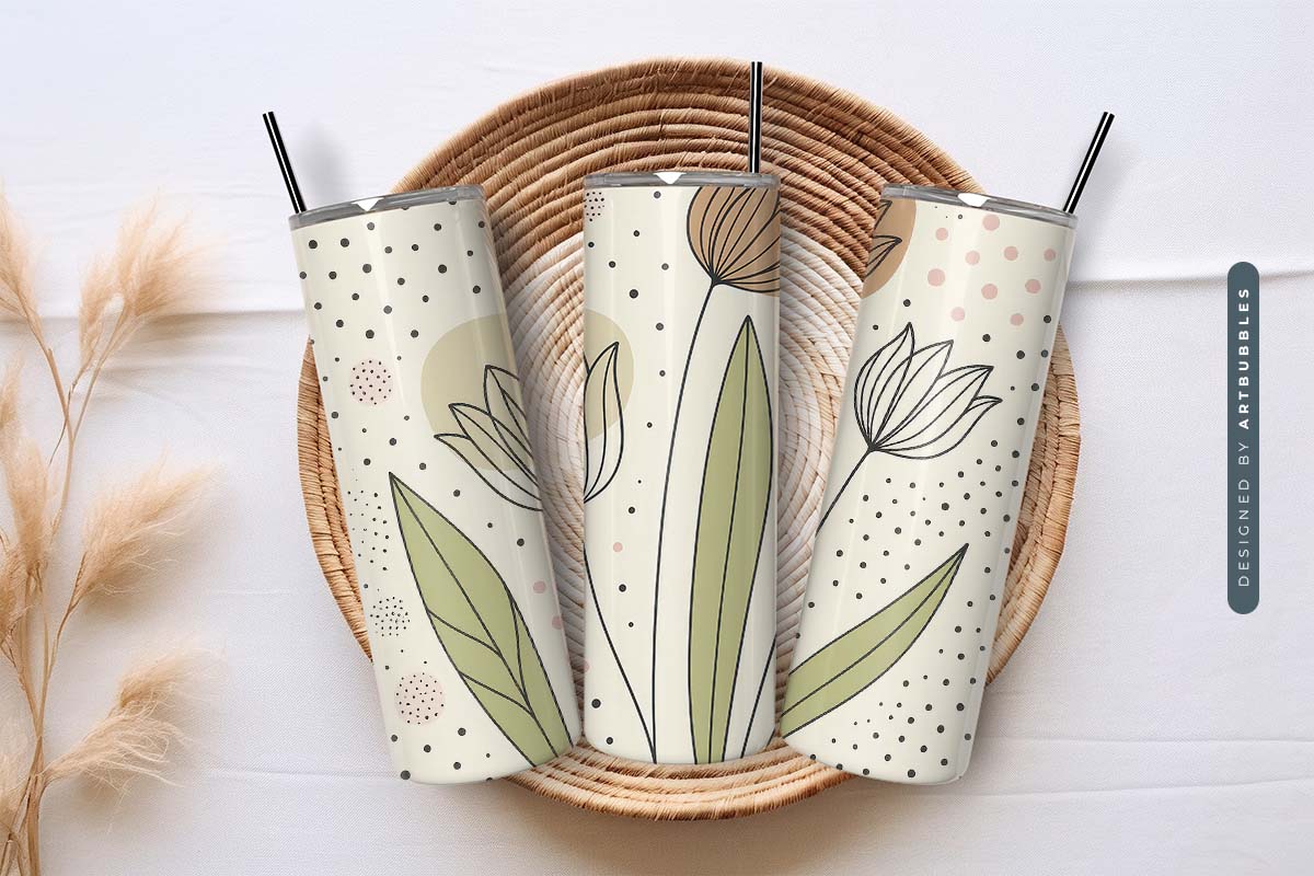 Wildflower Boho 20oz Skinny Tumbler Sublimation Image 3.jpg