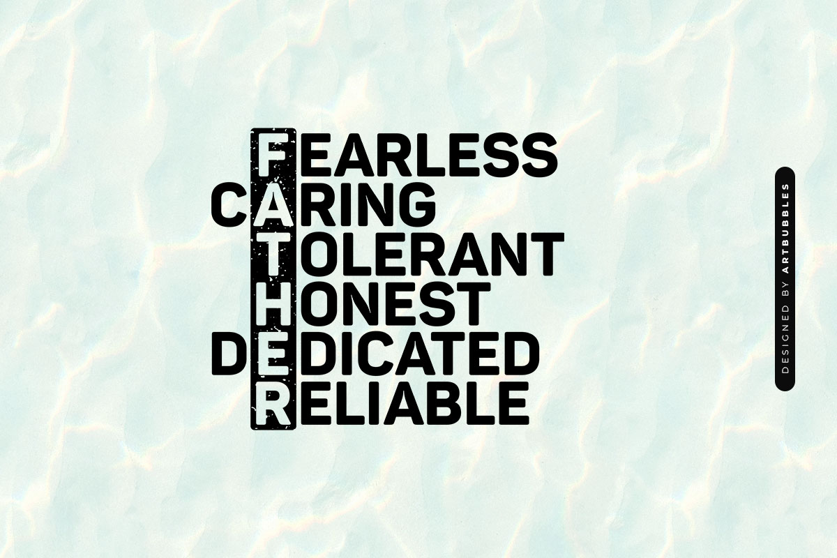 Fearless Caring Tolerant Honest - Fathers Day Quote SVG Image.jpg