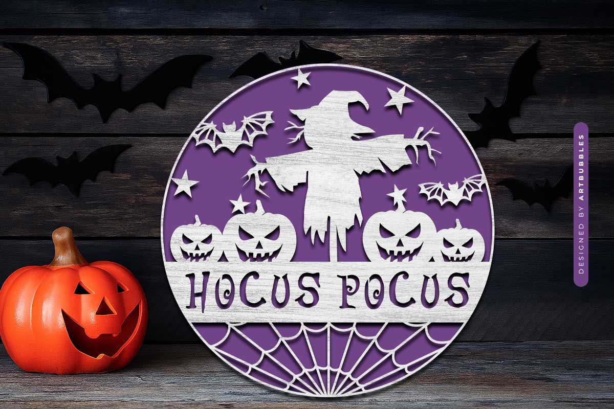 Hocus Pocus - Laser Cut Halloween Door Sign SVG Image 2.jpg