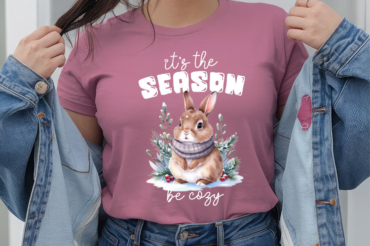It's the Season to be Cozy - PNG Winter Sublimation Shirt Mockup Image.jpg