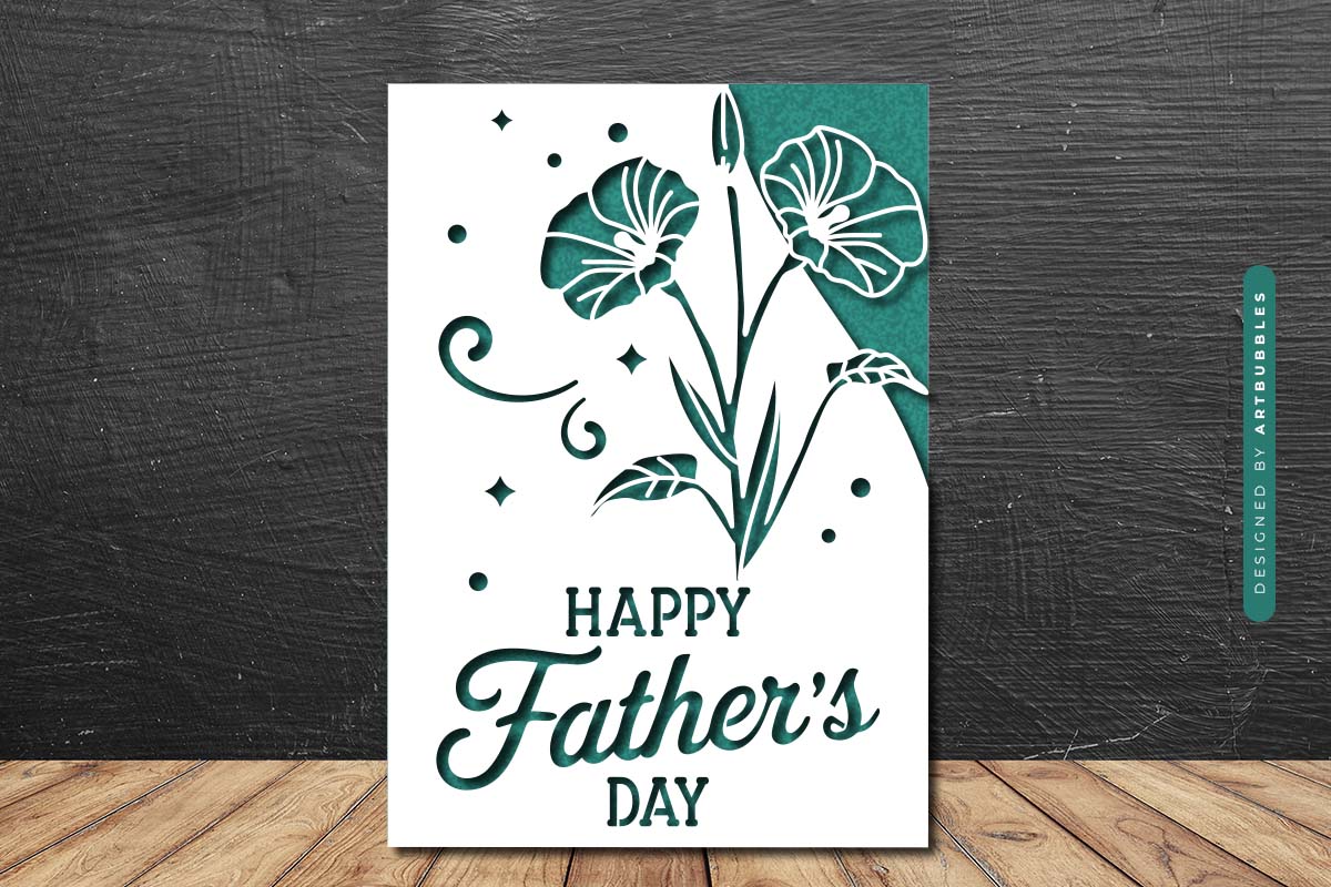 Fathers Day Card SVG Paper Cut File Image 2.jpg