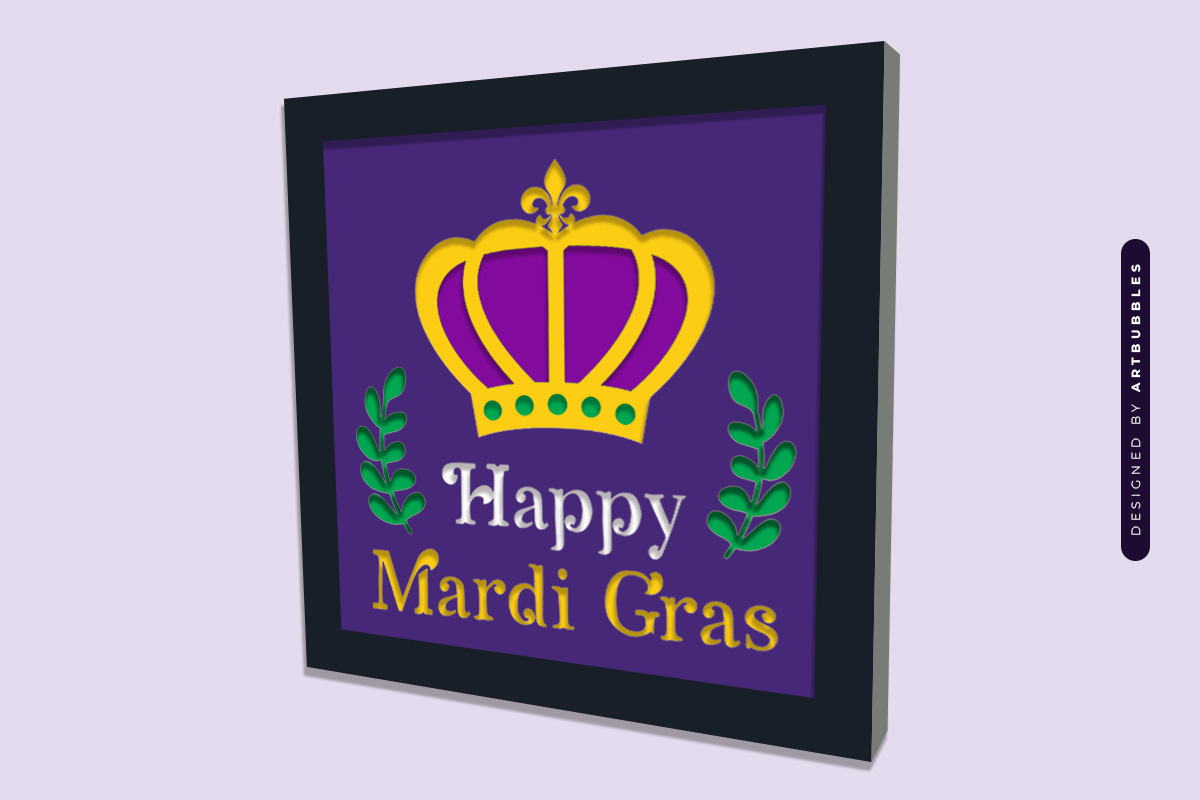 Happy Mardi Gras Layered Shadow Box SVG Image 2.jpg