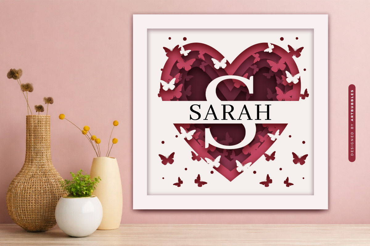 Customizable Name 3D Heart Valentine Shadow Box SVG Image 4.jpg