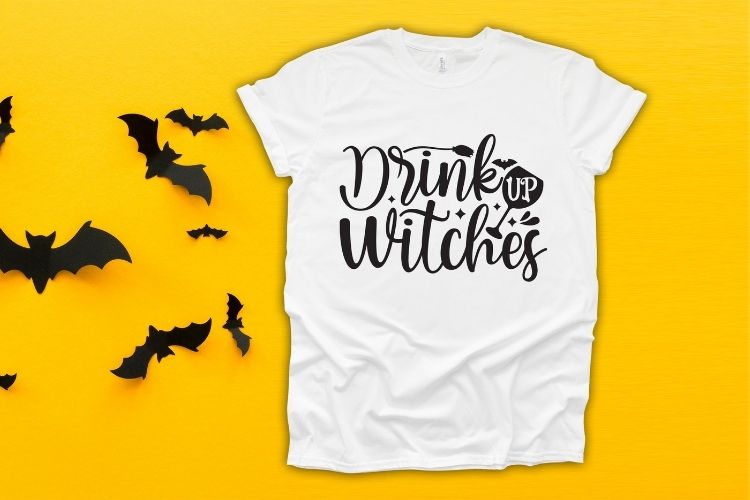 Drink Up Witches - Halloween SVG Vector T-shirt Mockup Image.jpg