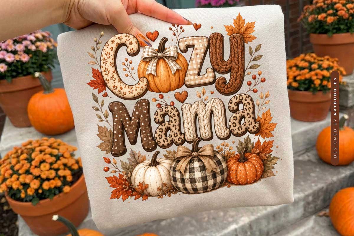 Cozy Mama - Fall PNG Sublimation Transfer Tote Mockup Image.jpg