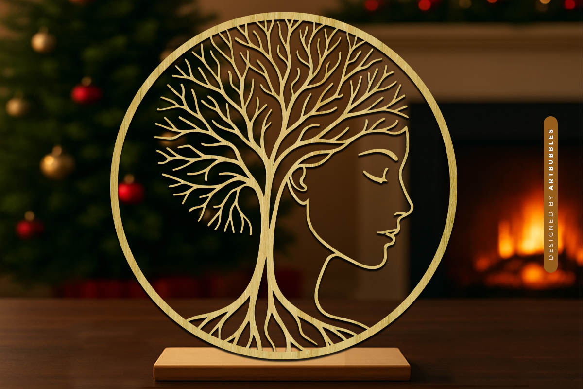 Woman Family Tree of Life Vector SVG