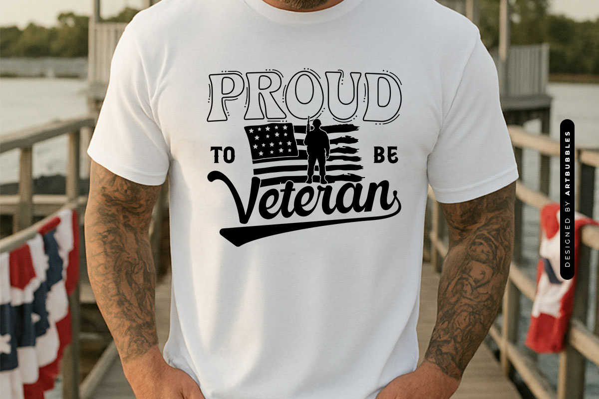 Proud to be Veteran - 4th of July SVG File T-shirt Mockup Image.jpg