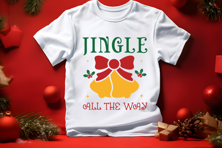 Free SVG Christmas - Jingle All the Way Shirt Mockup Image.jpg