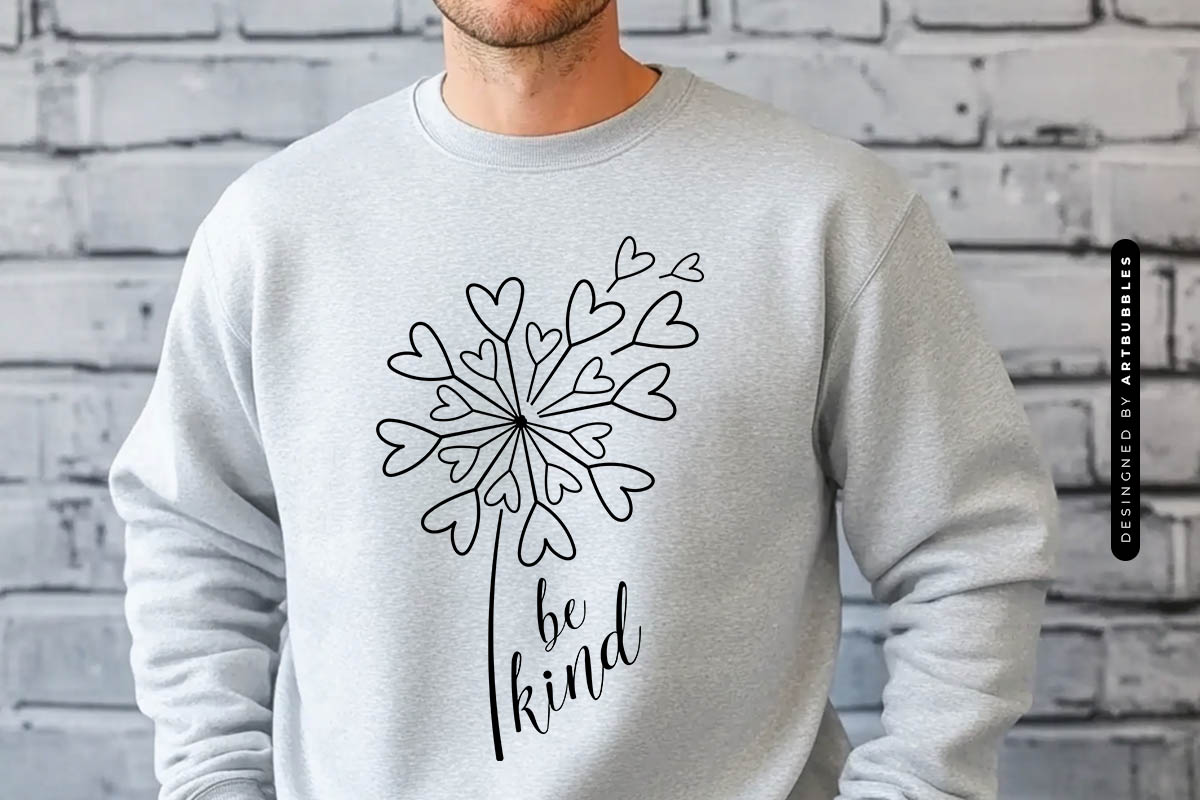 Be Kind - Blowing Dandelion SVG