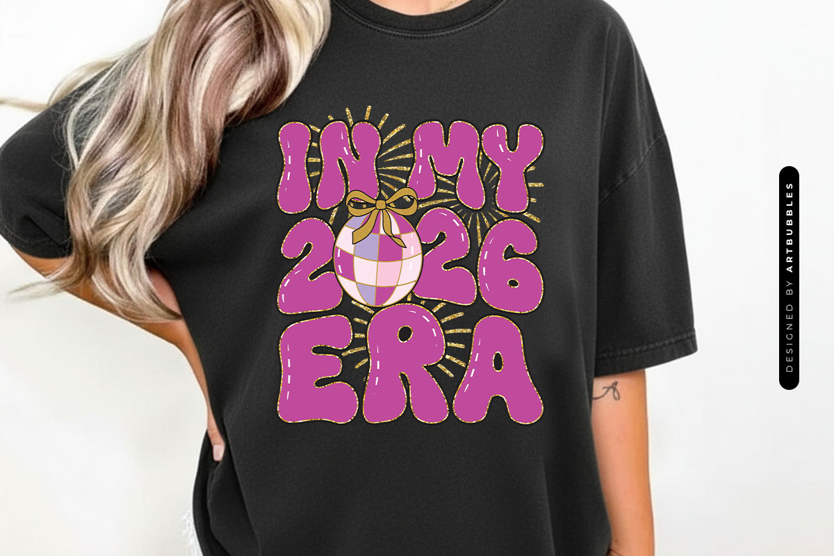 In My 2026 Era - Retro New Year Sublimation Tshirt Mockup Image.jpg