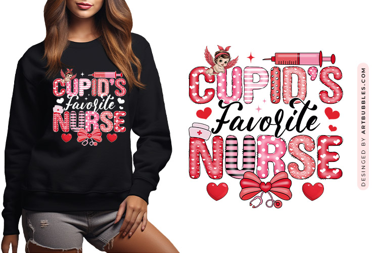 Cupid's Favorite Nurse - Coquette Valentine's Sublimation Image.jpg