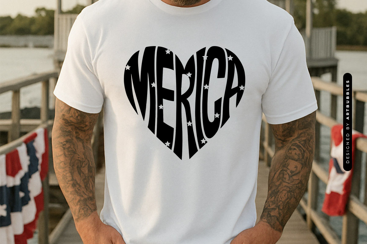 Merica - 4th of July SVG File for Cricut T-shirt Mockup Image.jpg