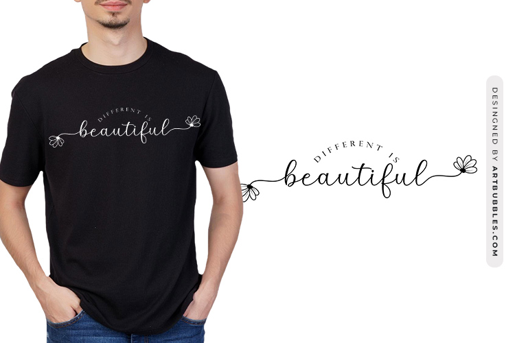 Different Is Beautiful - Wildflower SVG Cut File