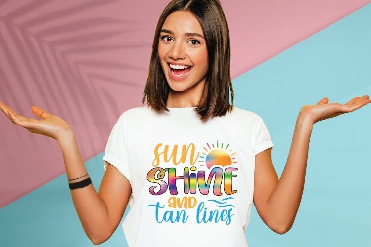 Sun Shine & Tan Lines - Summer PNG Design Tshirt Mockup Image.jpg