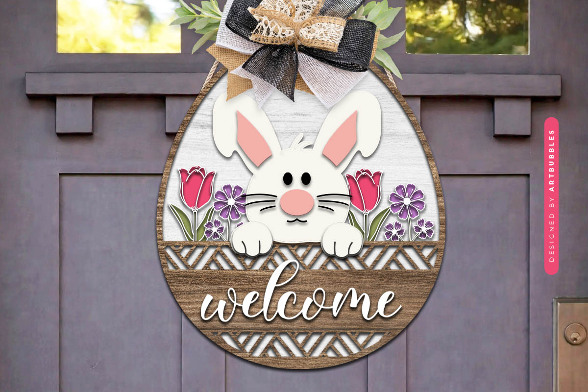 Easter Bunny Welcome Door Sign SVG Image.jpg