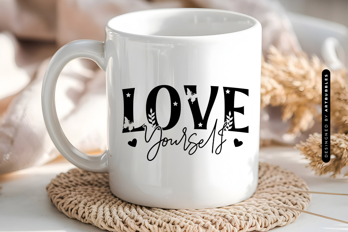 Love Yourself - Dandelion SVG Vector Mug Mockup image.jpg